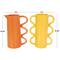 CosmoLiving by Cosmopolitan Bright Ceramic Wavy Handle Vase Set